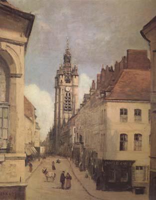 Jean Baptiste Camille  Corot Le beffroi de Douai (mk11) Sweden oil painting art